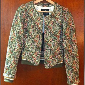 Maison Scotch Floral Brocade Blazer